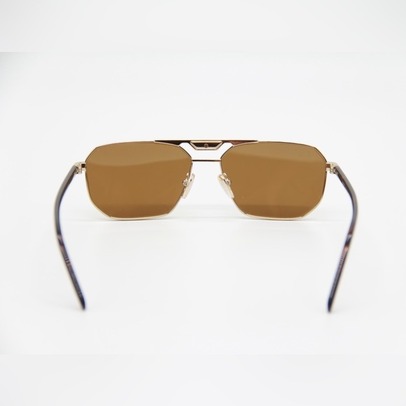 NEW PRADA POLARIZED SUNGLASSES PRADA PR58YS ZVN5Y1 GOLD BROWN EYEWEAR SPR 58Y - Picture 9 of 13